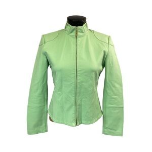 St. John Sport By Marie Gray Zip Front Green Jacket Size M